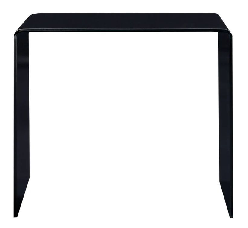 Table basse carrée verre trempé noir Shaimi - Photo n°2