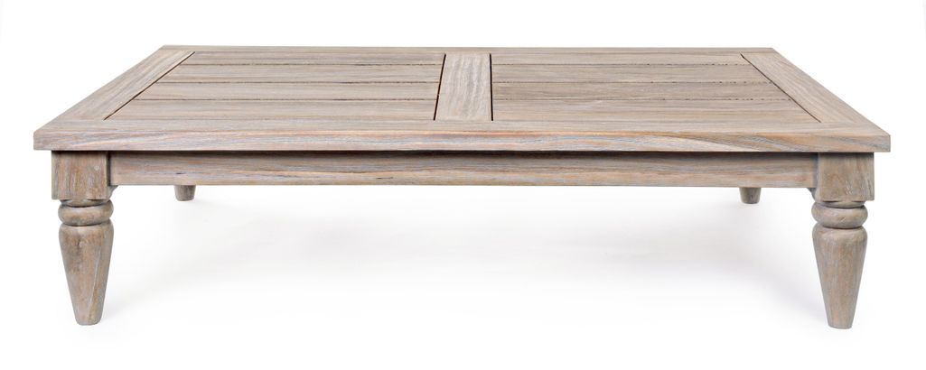Table basse de jardin rectangle en bois teck Balou L 120 cm - Photo n°11