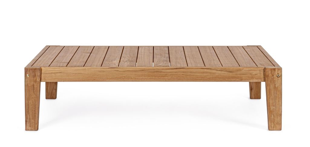 Table basse de jardin rectangle en bois teck Kajo L 120 cm - Photo n°6
