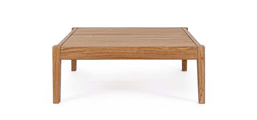 Table basse de jardin rectangle en bois teck Kajo L 120 cm - Photo n°11