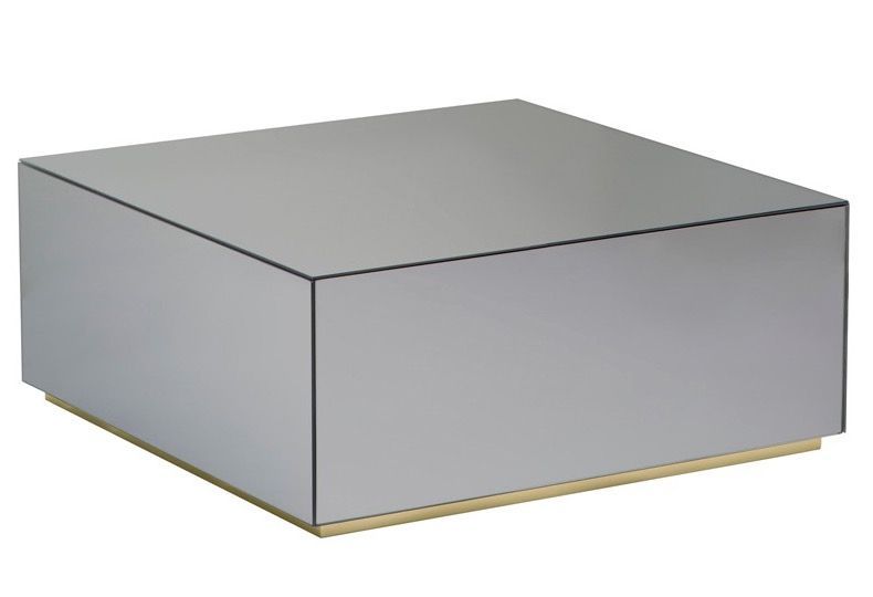 Table basse design miroir gris Jam 100 cm - Photo n°1
