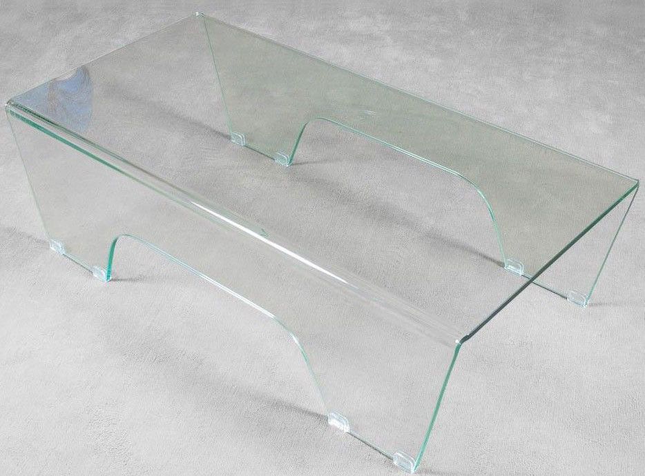 Table basse design verre trempé Gladisse 120 cm - Photo n°1
