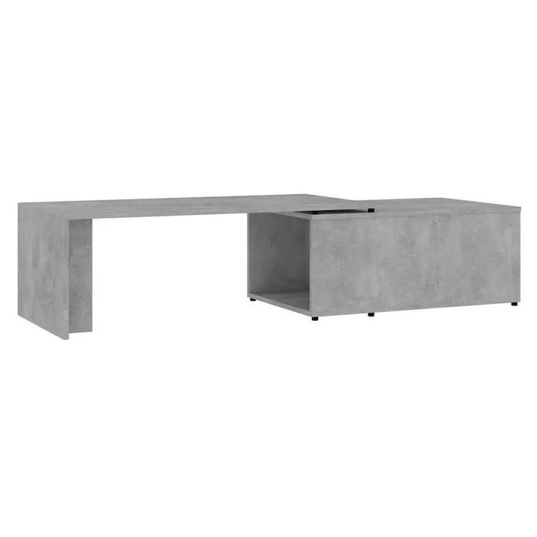 Table basse modulable bois gris effet béton Etif - Photo n°1