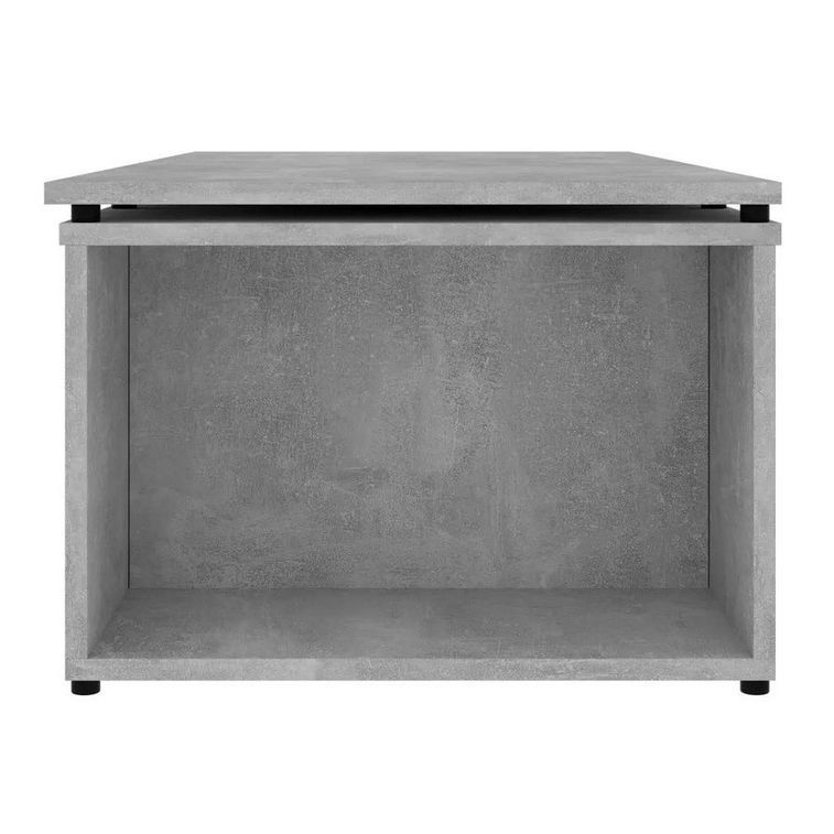 Table basse modulable bois gris effet béton Etif - Photo n°4