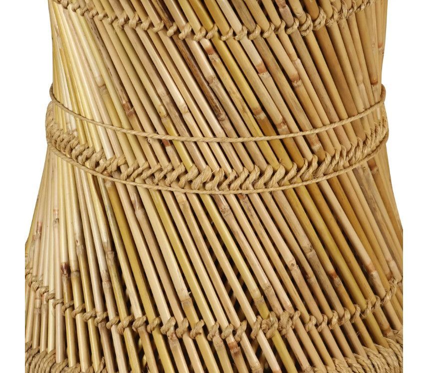Table basse octogonale bambou et jute clair Kaidi - Photo n°5