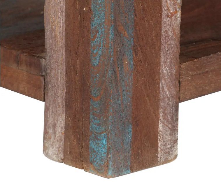 Table basse rectangulaire 1 tiroir bois massif recyclé Goust - Photo n°7