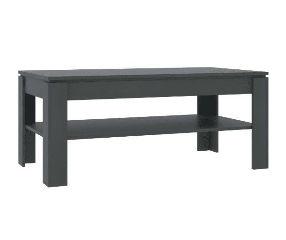 Table basse rectangulaire 2 plateaux bois gris Modra - Photo n°1