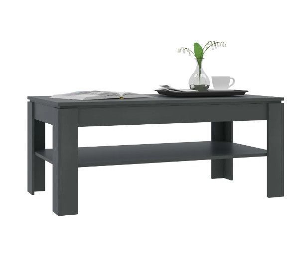 Table basse rectangulaire 2 plateaux bois gris Modra - Photo n°3