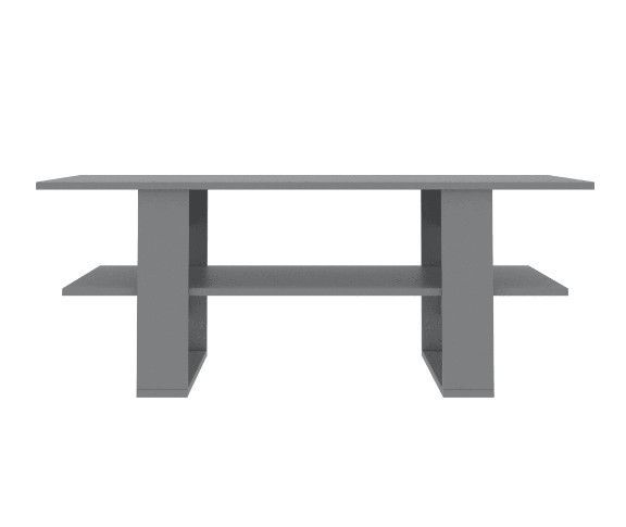 Table basse rectangulaire 2 plateaux bois gris Tchita - Photo n°3