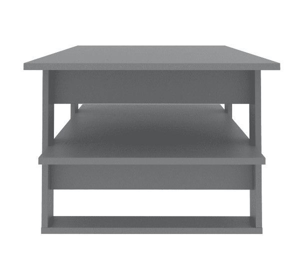 Table basse rectangulaire 2 plateaux bois gris Tchita - Photo n°5