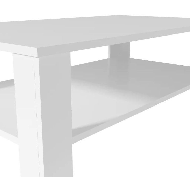 Table basse rectangulaire bois blanc Dimer 100 cm - Photo n°4