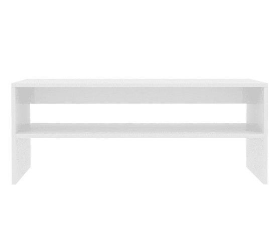 Table basse rectangulaire bois blanc Sonya 2 - Photo n°4