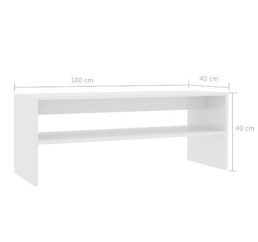 Table basse rectangulaire bois blanc Sonya 2 - Photo n°6