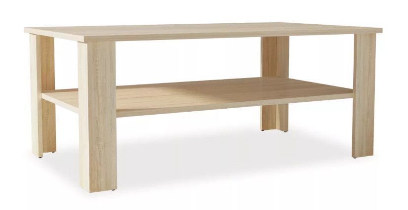 Table basse rectangulaire bois chêne clair Dimer - Photo n°1