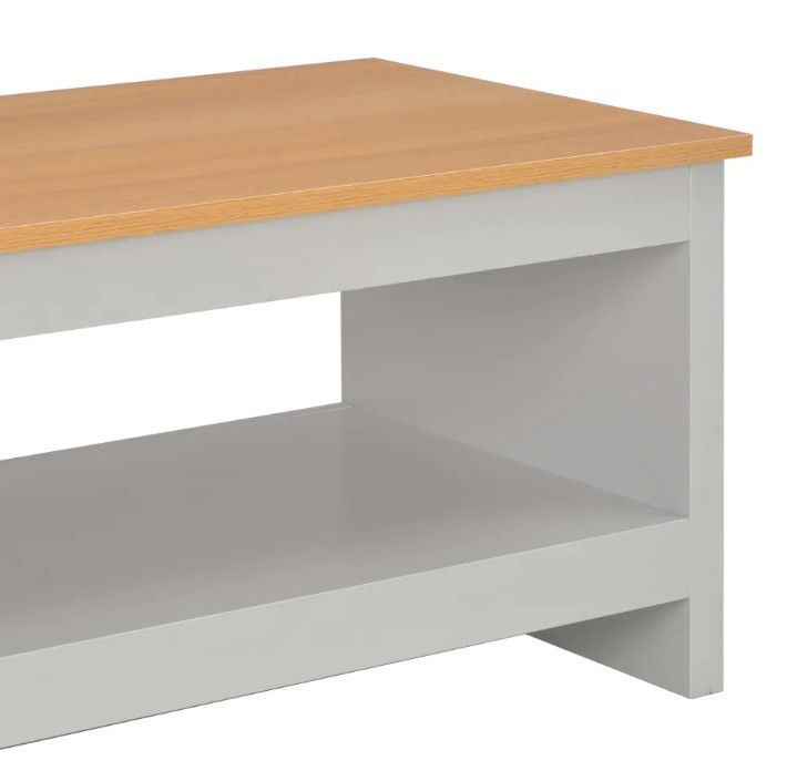 Table basse rectangulaire bois clair et gris Patt - Photo n°5