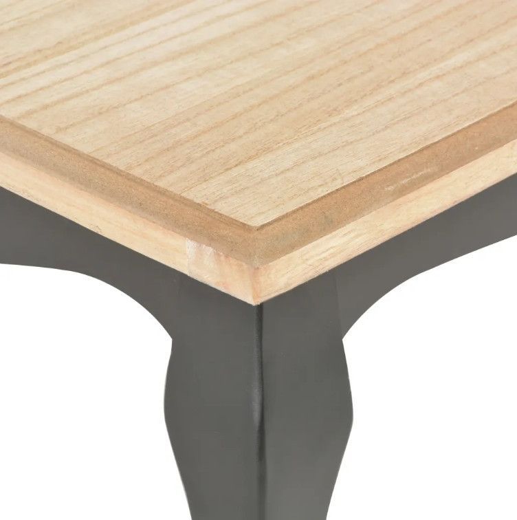 Table basse rectangulaire bois clair et pin massif noir Bart - Photo n°6