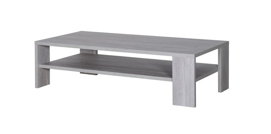 Table basse rectangulaire bois de chêne gris Maeva - Photo n°2