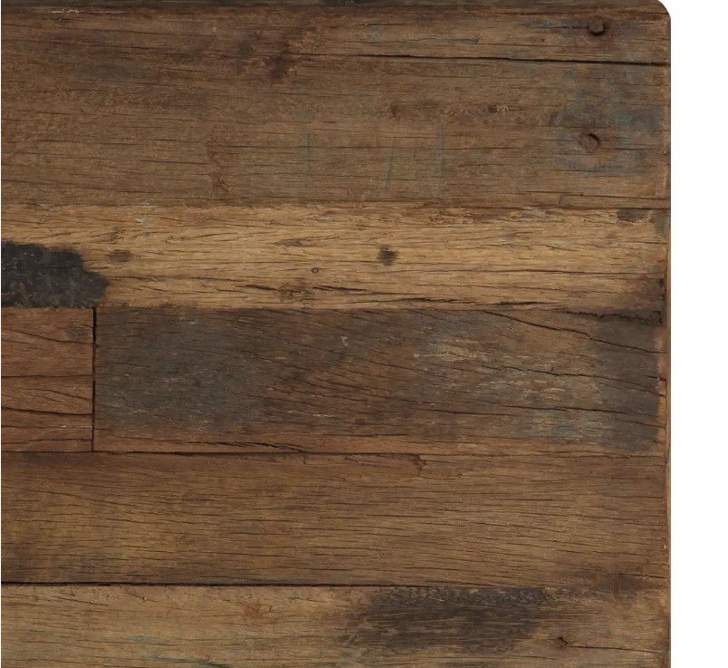 Table basse rectangulaire bois de traverses recyclé et pieds métal gris Mousty - Photo n°5