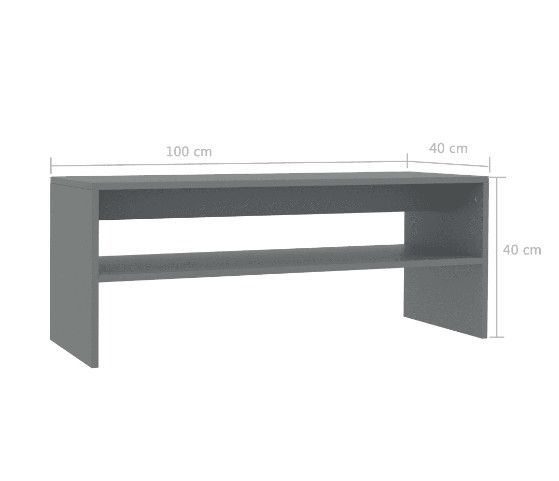 Table basse rectangulaire bois gris Sonya - Photo n°6