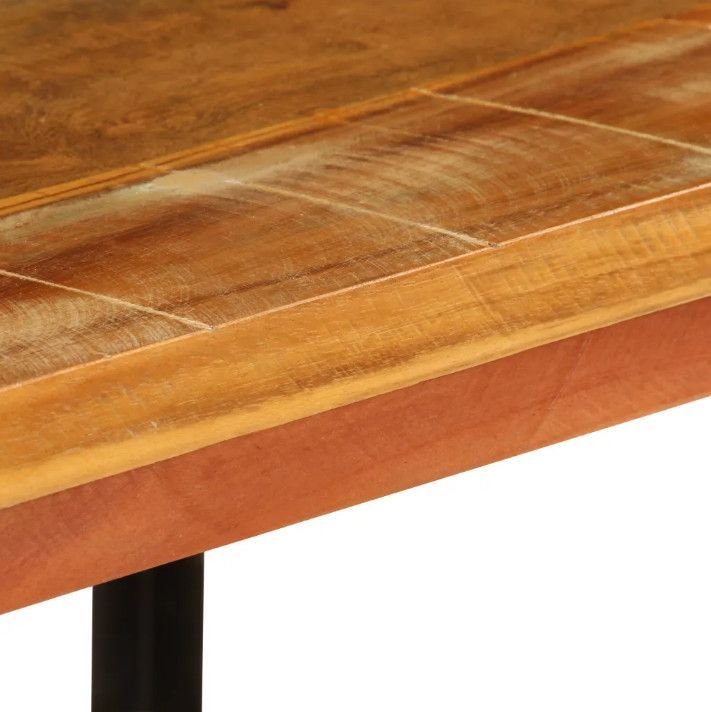 Table basse rectangulaire bois massif recyclé et métal noir Boust 2 - Photo n°6