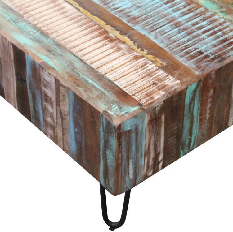 Table basse rectangulaire bois massif recyclé Mista - Photo n°4