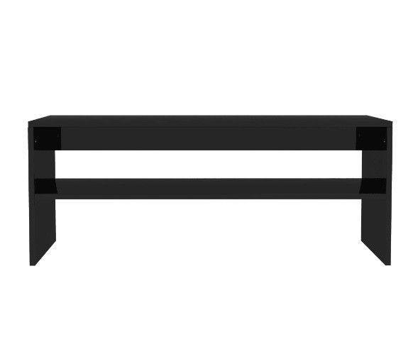 Table basse rectangulaire bois noir brillant Sonya - Photo n°4