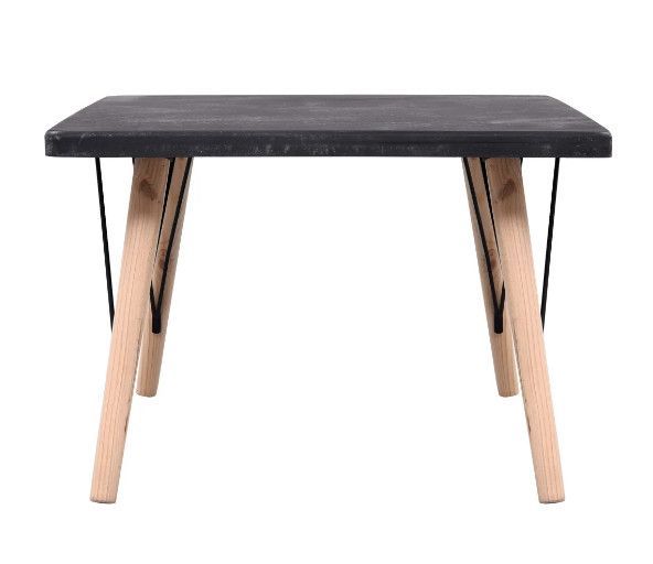 Table basse rectangulaire bois noir et pieds pin massif clair Katsa - Photo n°3