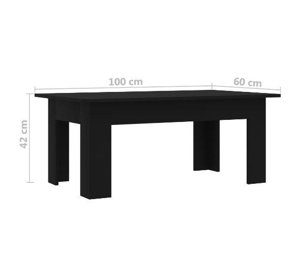 Table basse rectangulaire bois noir Léonie - Photo n°6