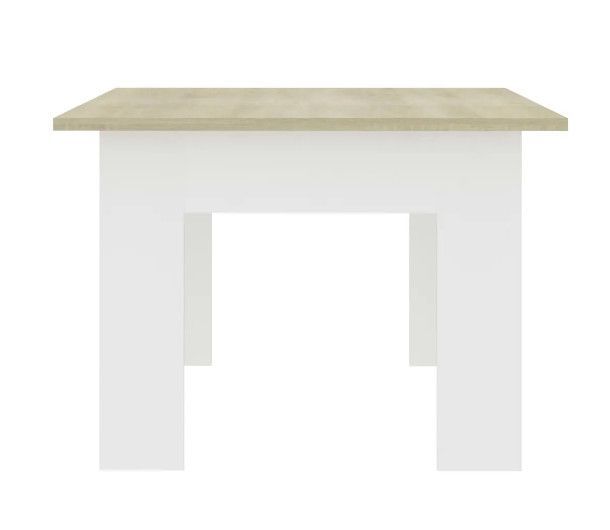 Table basse rectangulaire chêne clair et blanc Evi - Photo n°4