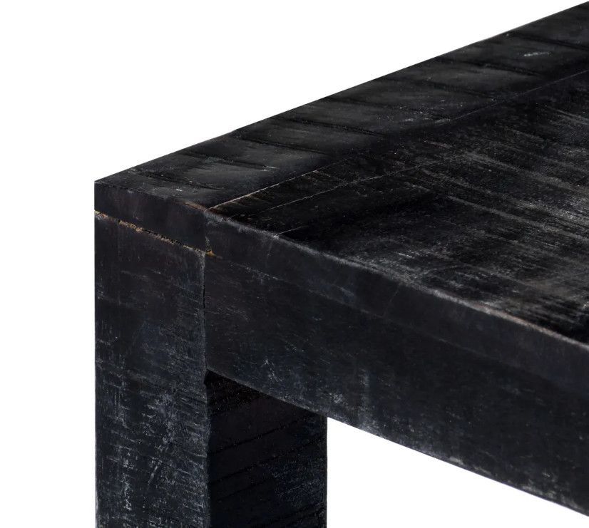 Table basse rectangulaire manguier massif noir Pinkie - Photo n°3