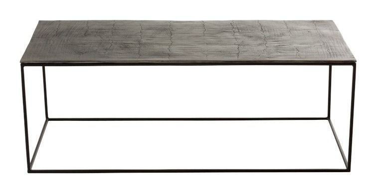Table basse rectangulaire métal antique noir Liath L 110 cm - Photo n°2