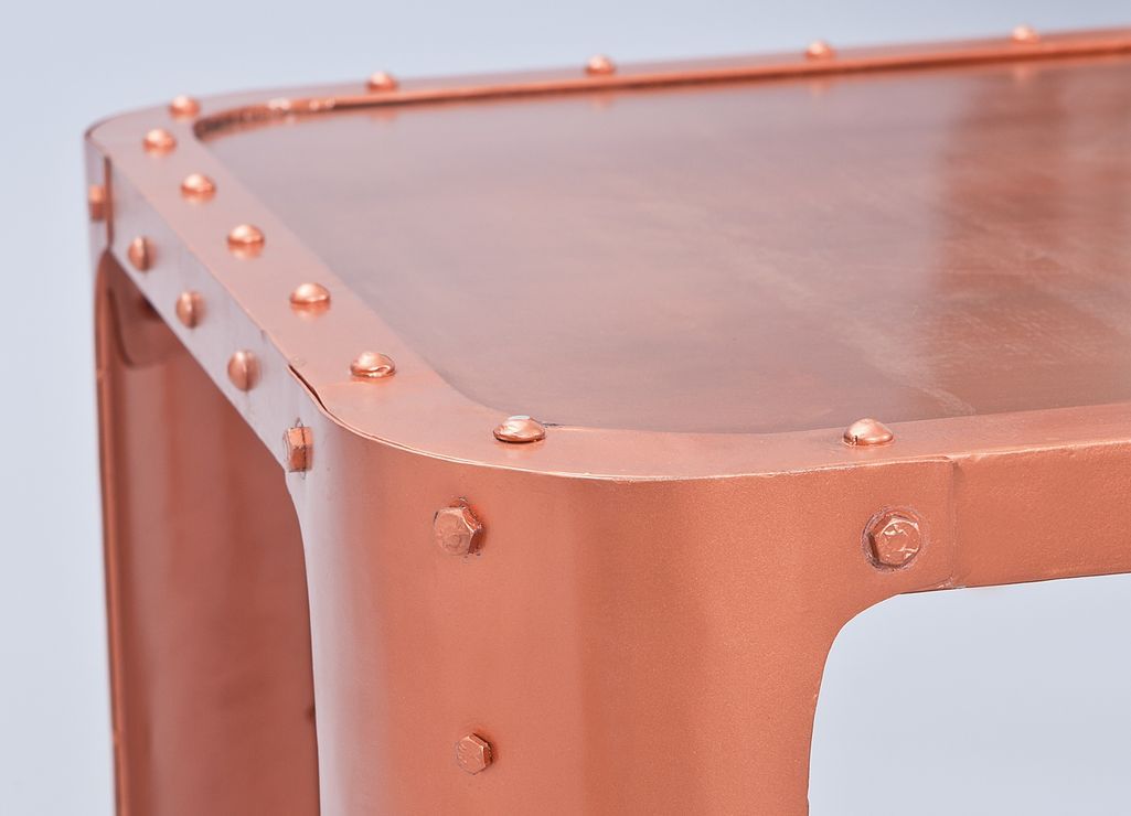Table basse rectangulaire métal cuivré Ormi - Photo n°5