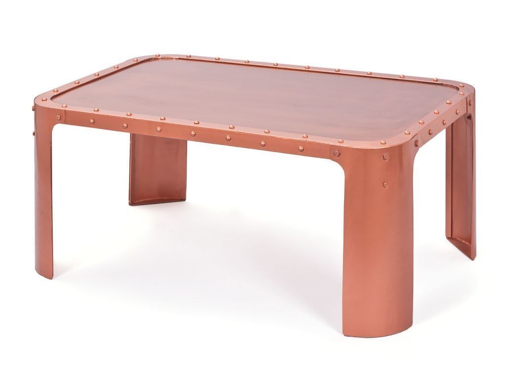 Table basse rectangulaire métal cuivré Ormi - Photo n°1