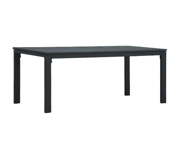 Table basse rectangulaire plastique et métal gris Roni - Photo n°1