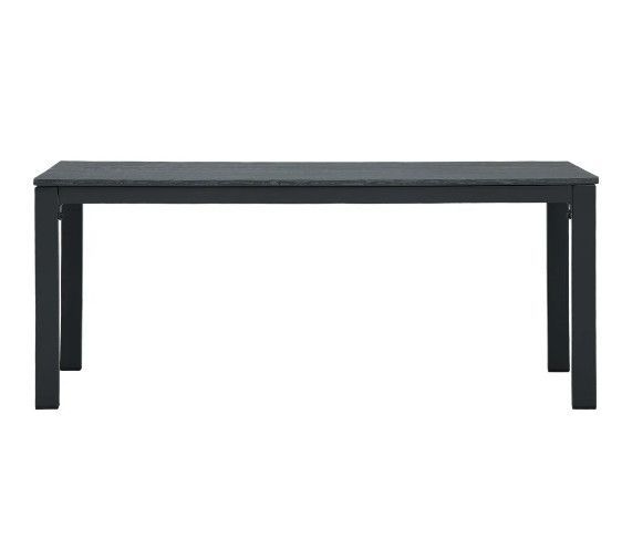 Table basse rectangulaire plastique et métal gris Roni - Photo n°2
