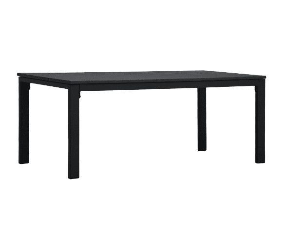 Table basse rectangulaire plastique et métal noir Roni - Photo n°1