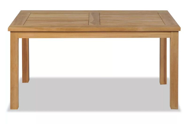 Table basse rectangulaire teck massif clair Rusta 90 cm - Photo n°2