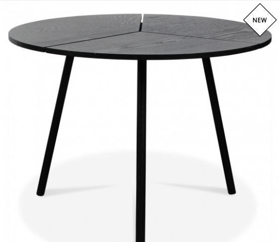 Table basse ronde bois et pieds métal noir Luv - Photo n°2
