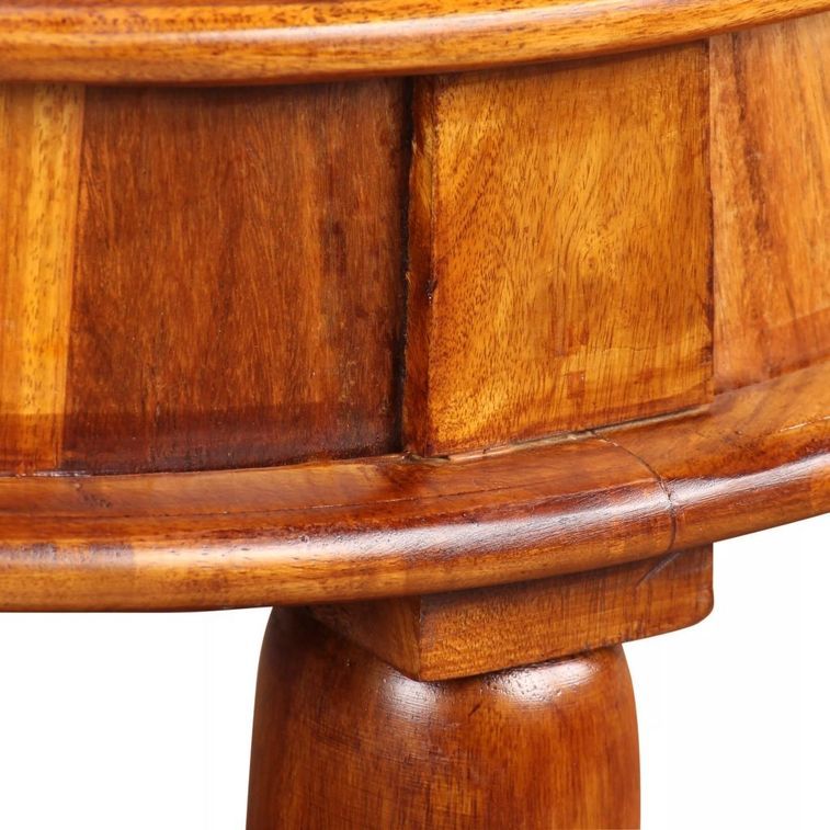 Table basse ronde bois massif Sesham finitione Vahina - Photo n°2