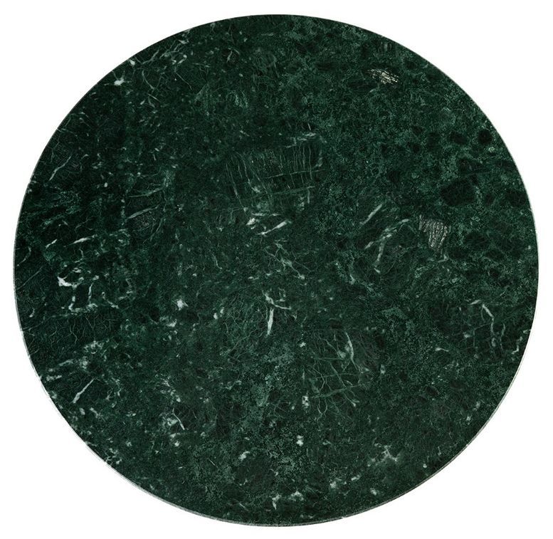 Table basse ronde marbre vert et métal doré Thierry - Photo n°2