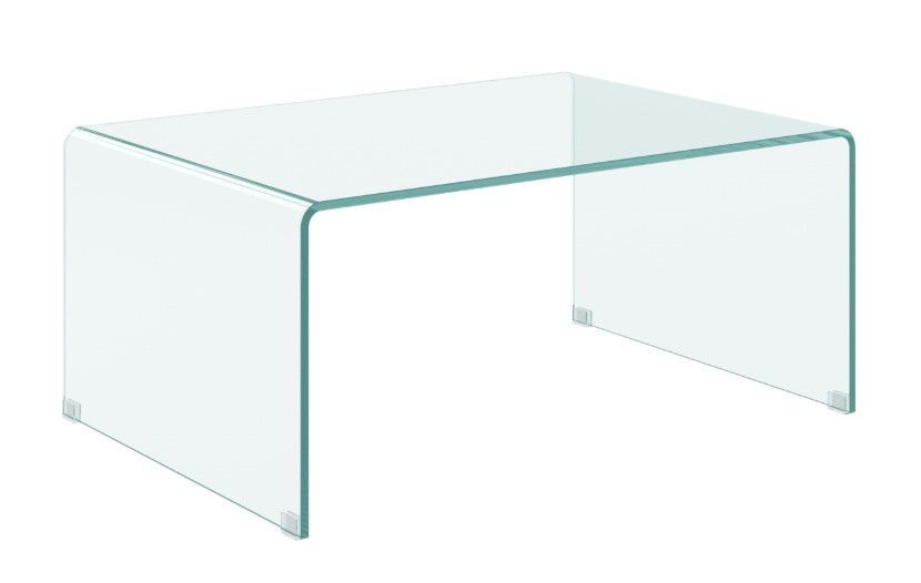 Table basse verre trempé transparent Sontarne 110 cm - Photo n°1