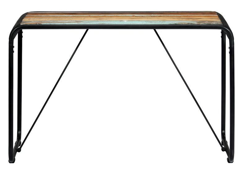 Table bois de récupération et pieds métal noir Reej 118 cm - Photo n°2