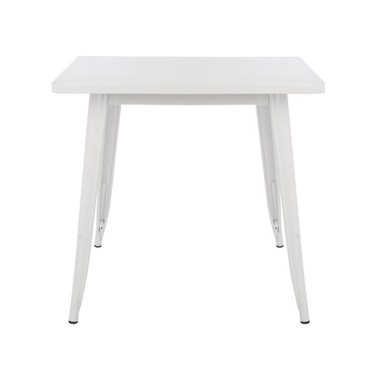 Table carrée acier blanc Kontoir 80x80 cm - Photo n°2