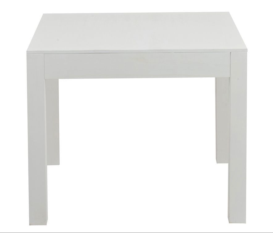 Table carrée avec panier bois blanc Gabio L 100 cm - Photo n°4
