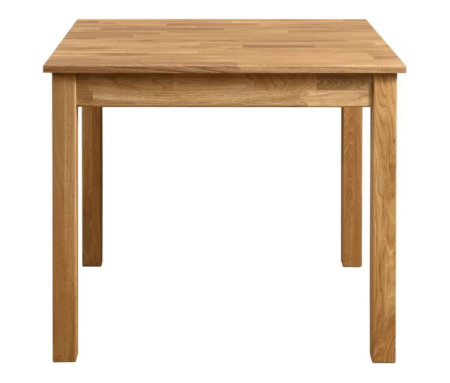 Table carrée en bois de chêne massif Leny 90 cm - Photo n°1