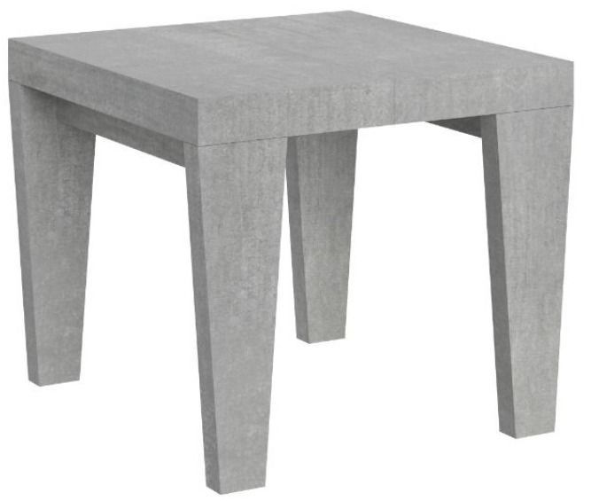 Table carrée gris cendré 90/90 cm extensible 10 personnes 90 à 246 cm Kristo - Photo n°1