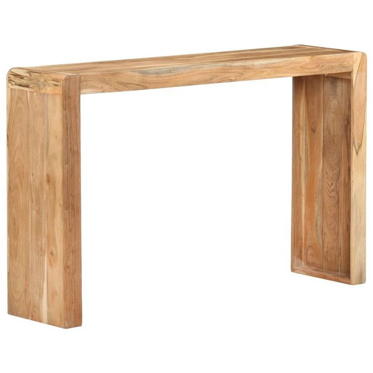 Table console 120x30x76 cm Bois d'acacia solide - Photo n°7