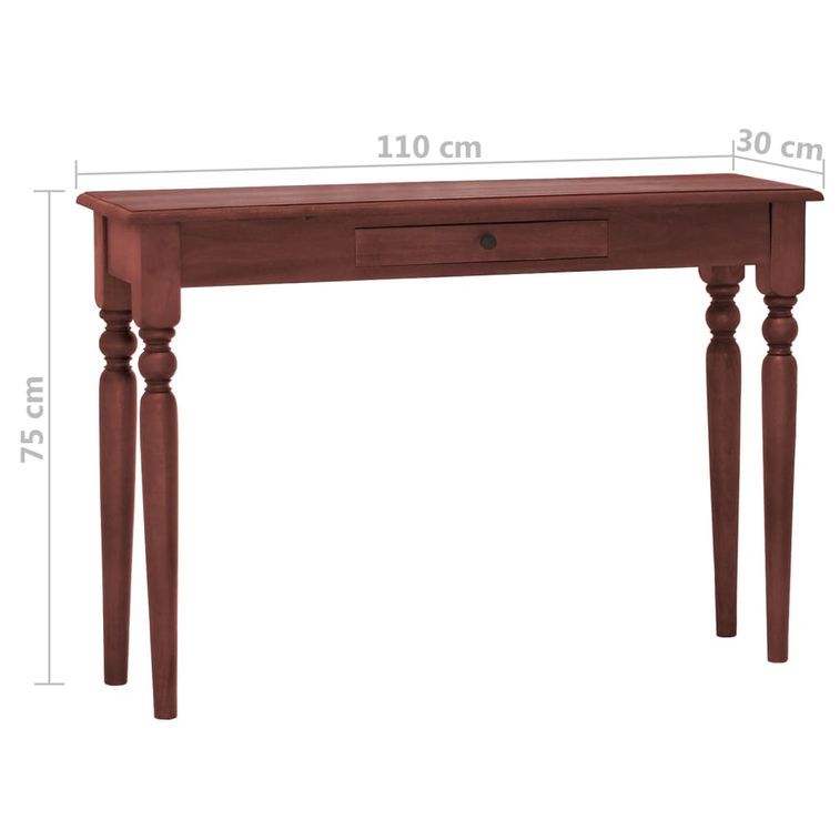 Table console Marron classique 110x30x75cm Bois d'acajou massif - Photo n°6