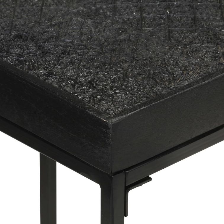 Table console Noir 110x35x76 cm Bois d'acacia et de manguier - Photo n°4