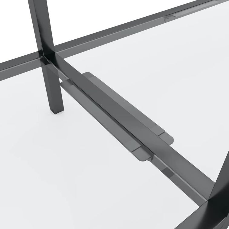 Table console Transparent 140x35x75,5 cm Verre trempé 2 - Photo n°5